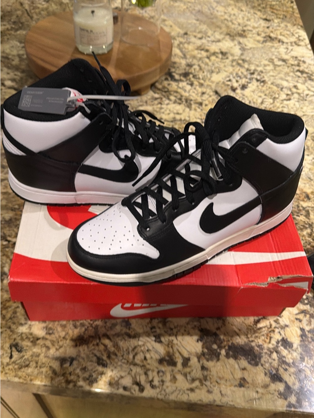 NEW Nike High-Top Panda Sneakers — Black/White